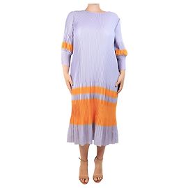 Fließendes plissiertes lila Kleid von Dries Van Noten - Größe M Lila