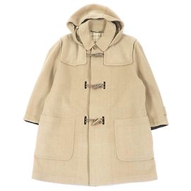 Alfred Dunhill Dunhill Woll Toggle-Button Karierter Duffle-Mantel Beige