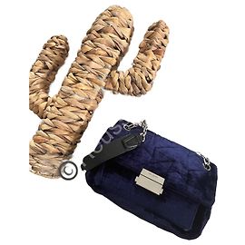 Zadig & Voltaire Ziggy Blaues Samt – Samt Tasche - Schultergurt Andere