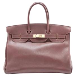 Hermès-Sac Birkin 35 Le Tournay vintage maroon de 1999 en cuir Togo-Marron
