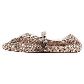 Alaïa Ballerines en maille dorée - taille EU 37 Doré