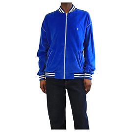 Céline Giacca da track in velluto blu - taglia XS Blu