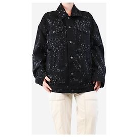 Acne Giacca in denim nera strappata - taglia M Nero