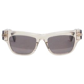 Bottega Veneta Gafas de sol de acetato con marco rectangular transparente Otro
