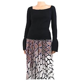 3.1 Phillip Lim Schwarzes geripptes Oberteil - Größe S Schwarz
