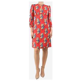 Miu Miu Robe mini imprimée florale rouge - taille UK 8 Rouge