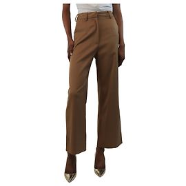 Maison Martin Margiela Kamel farbene hochtaillierte weite Hose - Größe UK 6 Andere