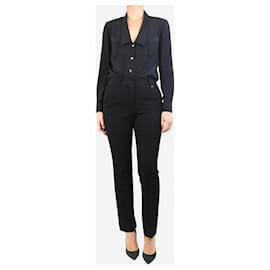 Givenchy-Black wool trousers - size UK 10-Black
