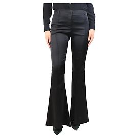 Acne Schwarze Satin-Hosen - Größe UK 10 Schwarz