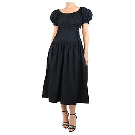 Ulla Johnson Schwarzes Golda Cutout-Midi-Kleid - Größe UK 10 Schwarz