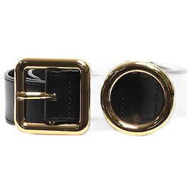 Jacquemus Schwarzer Regalo-Leder-Gürtel Schwarz