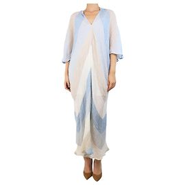 Masscob Robe midi rayée Blue Maggie - taille S Bleu