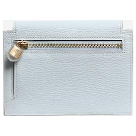 Hermès-Portefeuille Kelly Pocket Slim bleu pâle 2020-Bleu