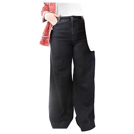 Weekend Max Mara Pantalon large noir - taille UK 12 Noir