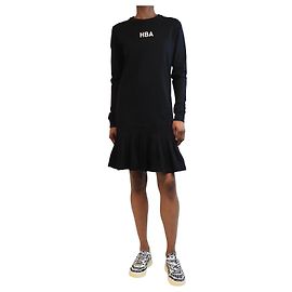 Autre Marque Robe pull plissée noire - taille XS Noir