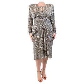 Isabel Marant Vestido midi con estampado de guepardo - talla UK 14 Otro