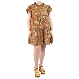 Sea New York Robe en dentelle florale marron - taille Marron
