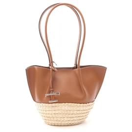 Tod's-Tod's Timeless Tote Bag-Brown,Beige
