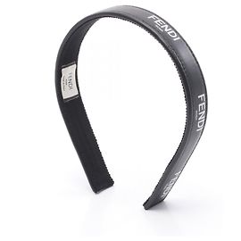 Diadema de cuero Fendi Negro Blanco