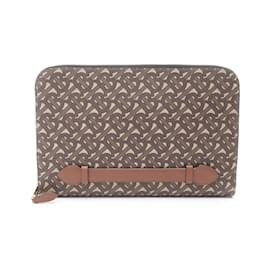 Burberry-Burberry TB Monogram Second Bag Clutch-Brown,Beige