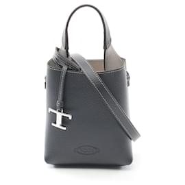 Tod's-Tod's Micro Handbag in Navy Leather-Navy blue