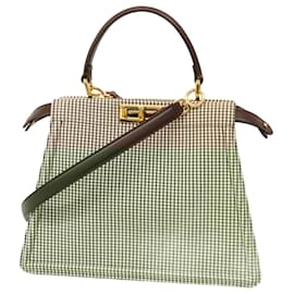 Fendi-Fendi Peekaboo Canvas Handbag-Black