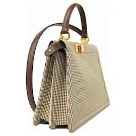 Fendi-Fendi Peekaboo Canvas Handbag-Black