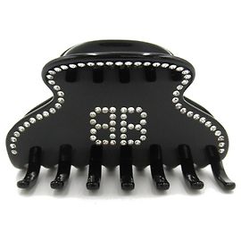 Fermaglio per capelli in plastica nera Balenciaga Nero