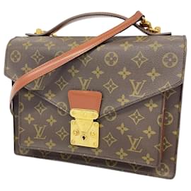 Louis Vuitton-Louis Vuitton Monogram Montsouris 28 Handbag-Brown