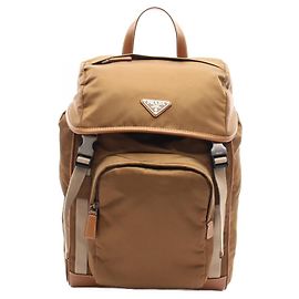 Sac à dos Prada Tessuto + Vitello Marron Marron