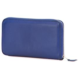 Hermès-Portefeuille Hermès Azap Classique en Epsom Bleu-Bleu
