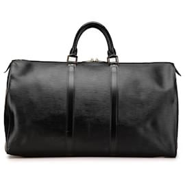 Louis Vuitton-Louis Vuitton Black Epi Keepall 50-Black