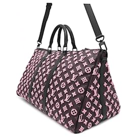 Louis Vuitton-Louis Vuitton Yellow Monogram Tuffetage Triangle Keepall Bandouliere 50-Yellow
