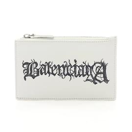 Balenciaga-Balenciaga White Leather Coin Purse-White