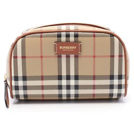 Burberry Check Travel Pouch Multiple colors Beige