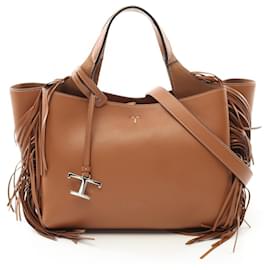 Tod's-Tod's Women's Leather Handbag in Brown-Brown