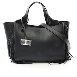 Tod's-Tod's Women's Leather Handbag in Black-Black
