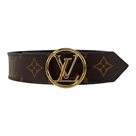 Louis Vuitton-Louis Vuitton Monogram Epi Santur Reversible Belt-Brown,Black