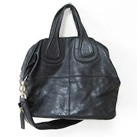 Givenchy-Givenchy Nightingale Leather Handbag-Black
