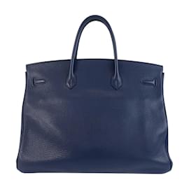 Hermès-Sac à main Hermes Birkin 40 en Saphir Bleu-Bleu