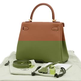 Hermès-Sac à main Hermes Kelly 25-Marron