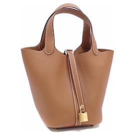 Hermès-Sac à main Hermes Picotin Lock 18-Marron