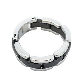 Anello da uomo Chanel in oro bianco 18K e ceramica nera Altro