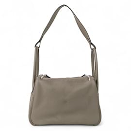 Hermès-Sac à épaule Hermes Lindy 26-Marron,Gris