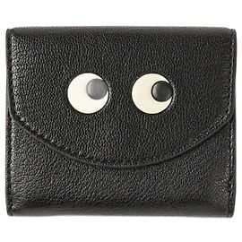 Anya Hindmarch Eyes Mini Trifold Wallet Black