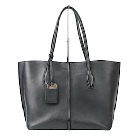 Tod's-Tod's Joy Leather Tote Bag-Black,Red