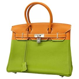 Hermès-Sac à main Hermes Birkin 30 en cuir Togo doré-Doré