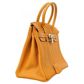 Hermès-Sac à main Hermes Birkin 30 en cuir Togo doré-Doré