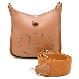Hermès-Sac à épaule Hermes Evelyn 3 III PM-Marron