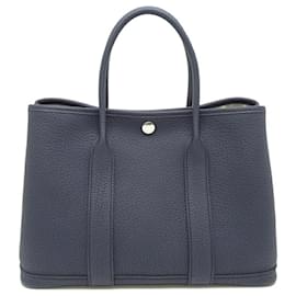 Hermès-Sac à main Hermes Garden TPM W Stamp 2024-Bleu Marine